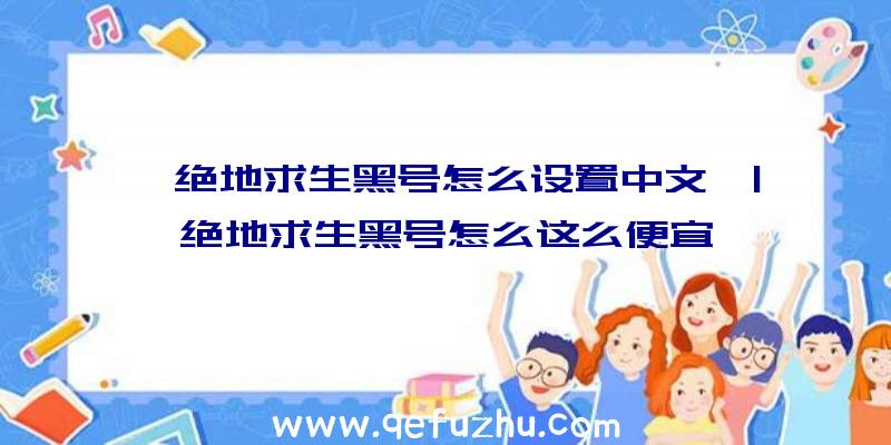 「绝地求生黑号怎么设置中文」|绝地求生黑号怎么这么便宜